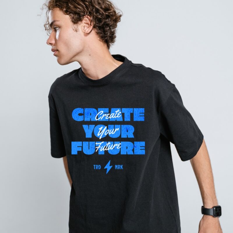 Black T-shirt creat your future