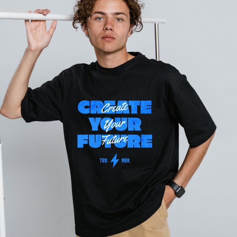 Black T-shirt creat your future