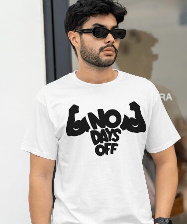 White Graphic T-Shirt - No Days Off
