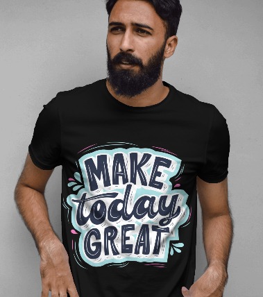 Black Graphic T-Shirt - Make today Great
