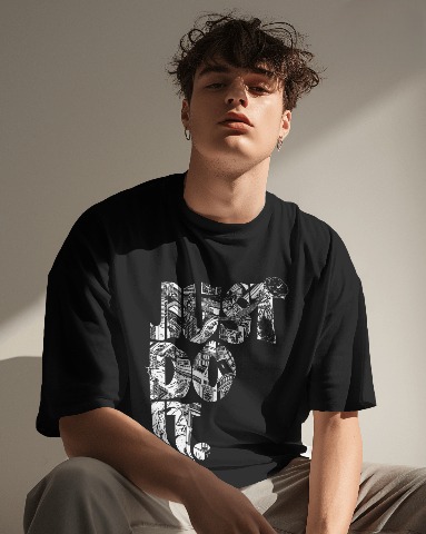 black T-shirt Just do it
