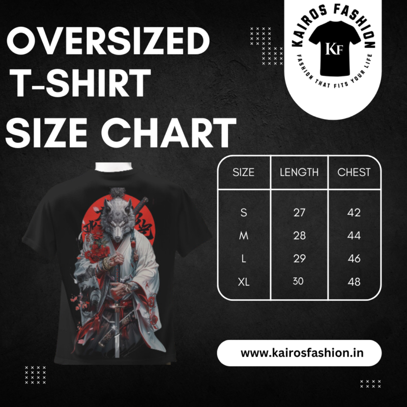 Black Oversized T-shirt Graphic printed Ninja Fox