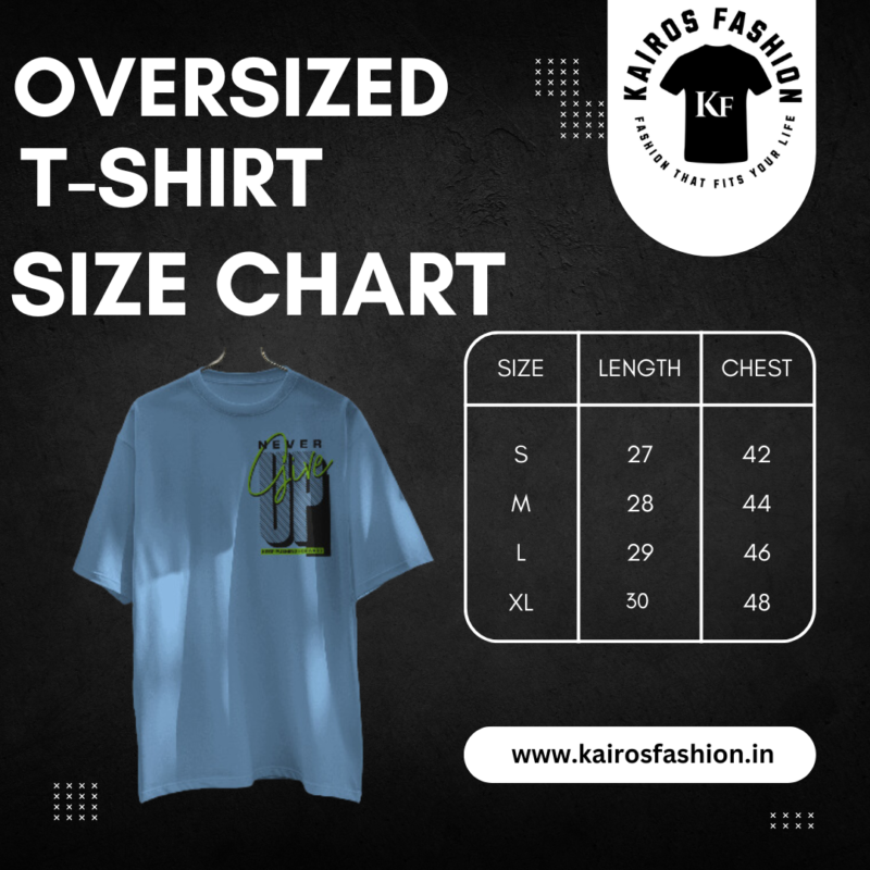 Sky Blue T-shirt Never Give Up Down Shoulder