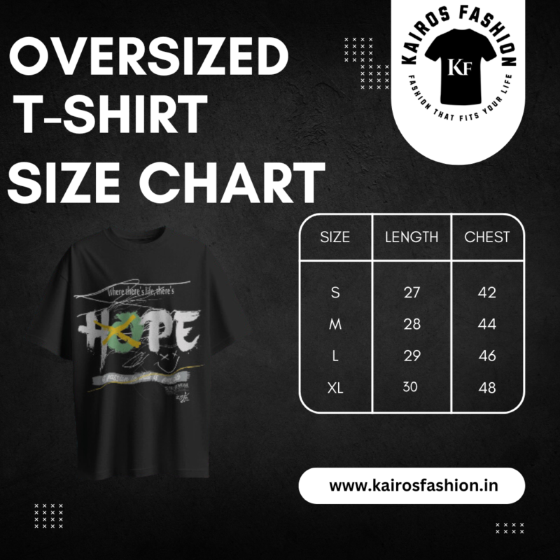 Black Oversized T-shirt Graphic printed Hope